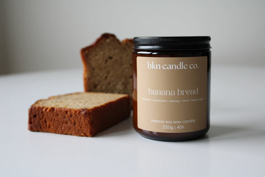 banana bread candle.