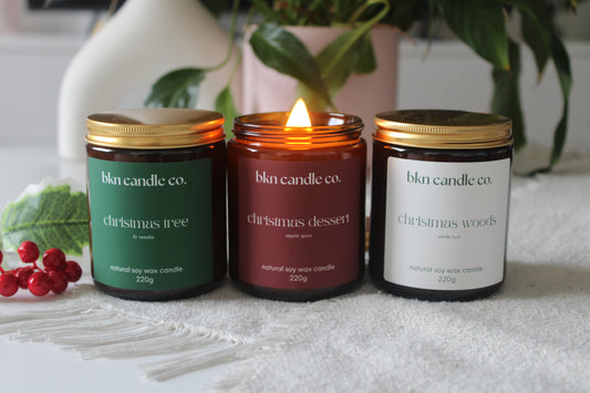 christmas collection jar candles